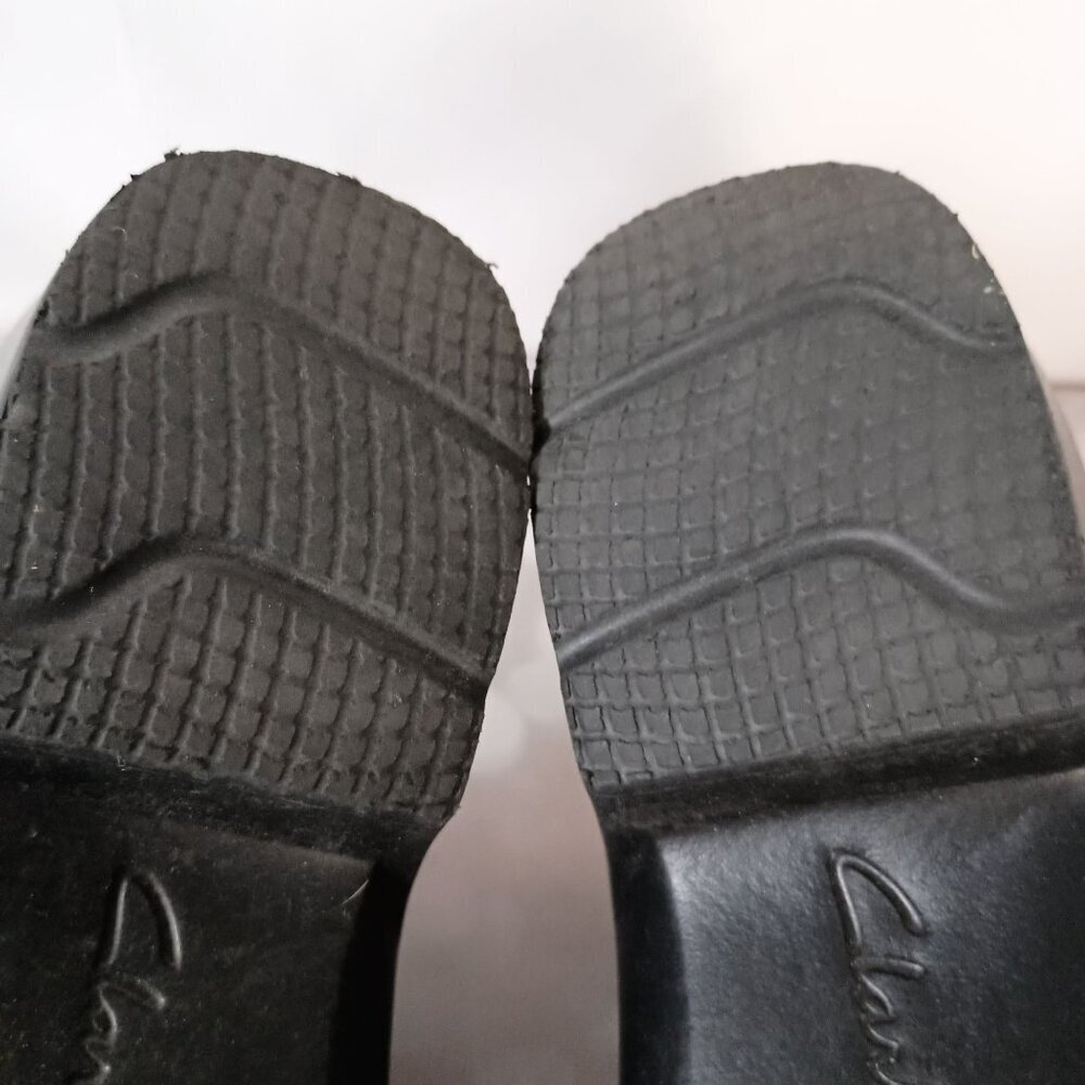 Clarks Angie Pearl Black Slip On Shoes Women 7.5 Comfort Round Toe - Picture 4 of 10